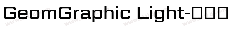 GeomGraphic Light字体转换